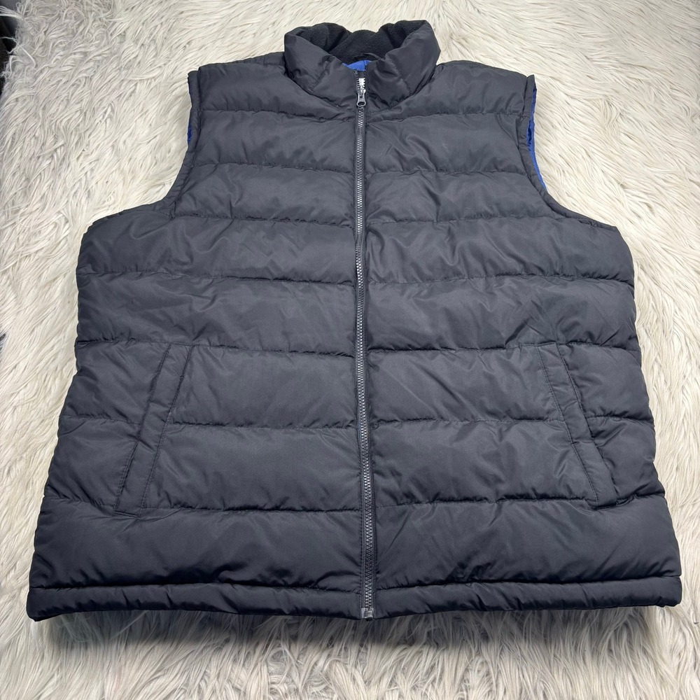 Gap Men's XL Black Quilted Puffer Vest Zip Front Classic‎ Gorpcore Hiking Winter